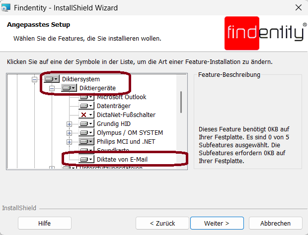 Findentity - InstallShield Wizard