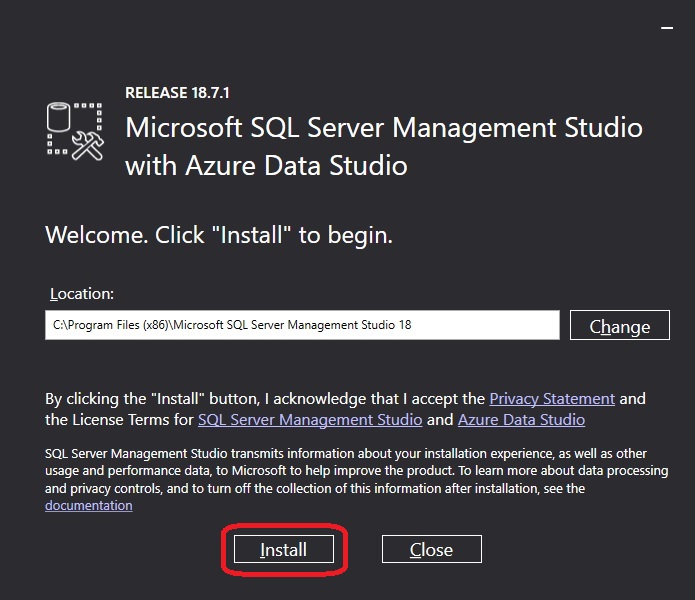 Microsoft SQL Server Management Studio with Azure Data Studio