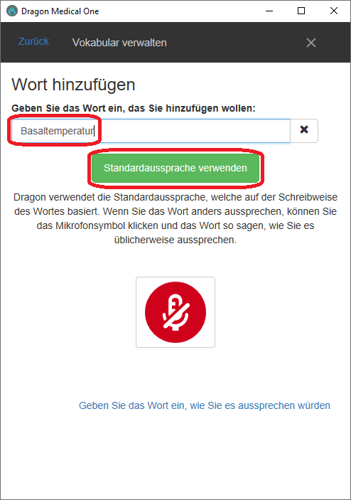 Wort hinzufügen