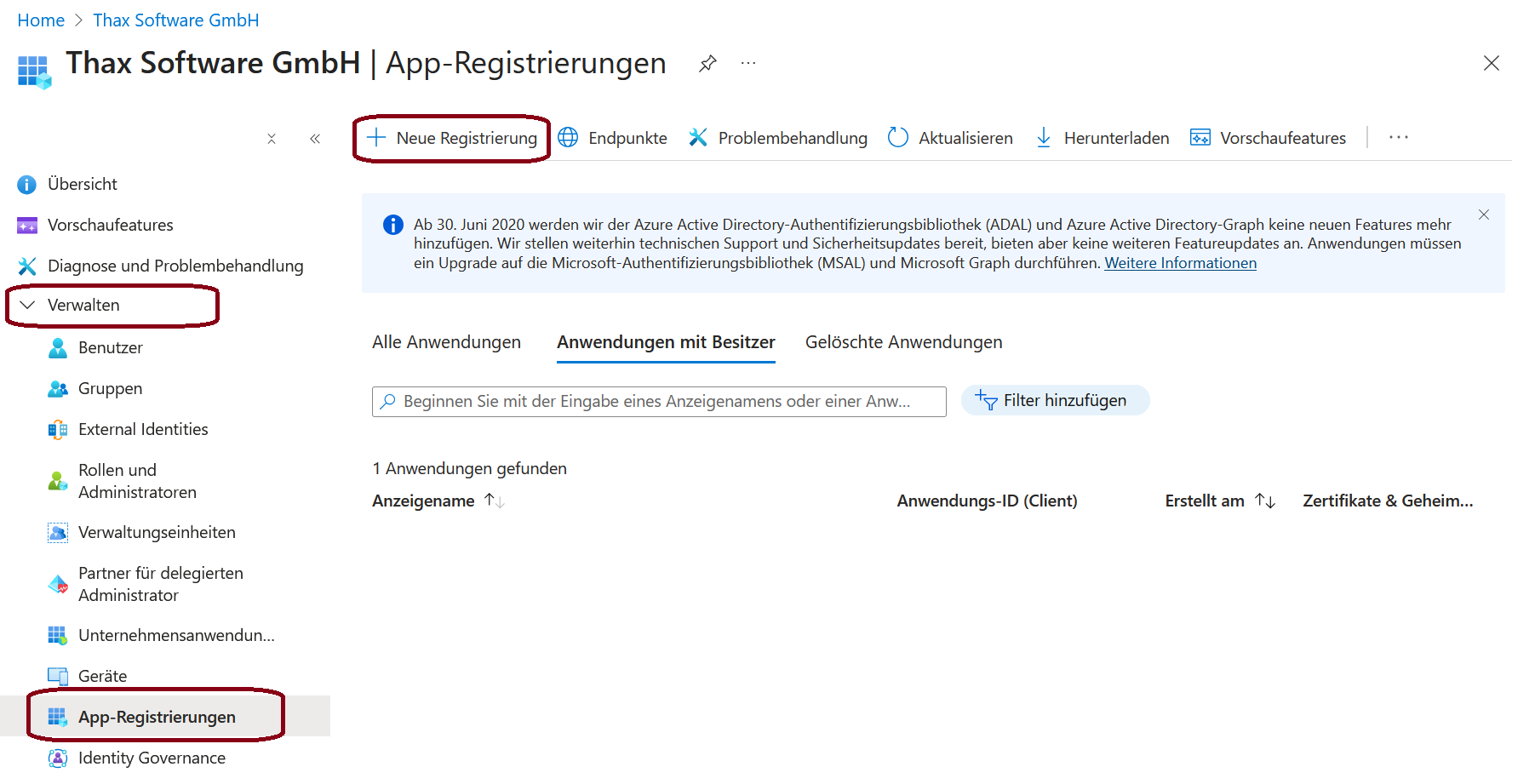 App-Registrierungen