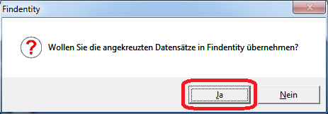 Bestätigungsdialog vor der Datenübernahme