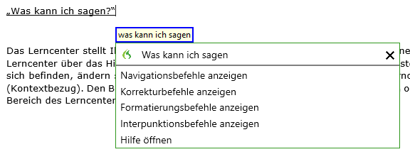 Was kann ich sagen