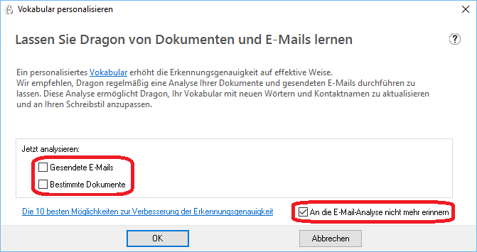 Vokabular personalisieren