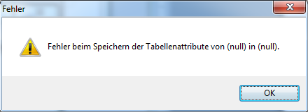 Meldung beim Speichern der Textformatdefinition