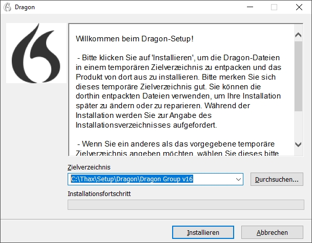 Willkommen beim Dragon-Setup!