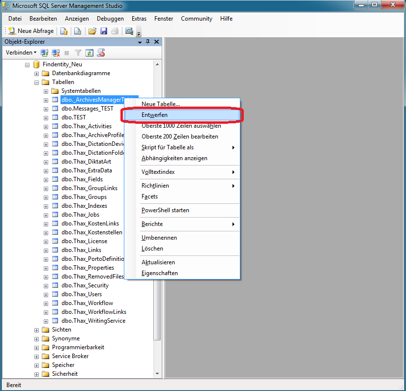 Microsoft SQL Server Management Studio